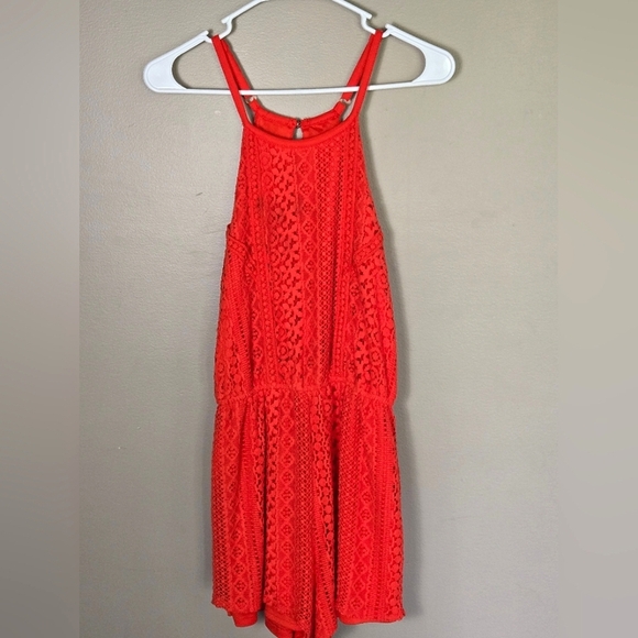 Women's Miami Boho Chic Crochet Festival Ready Romper, Size Medium - Picture 1 of 5